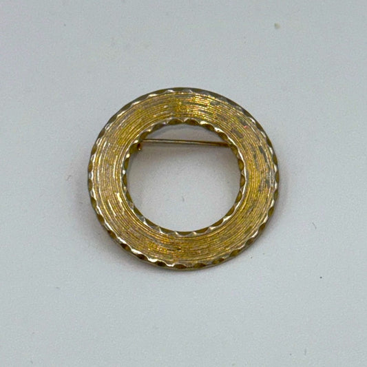 Vintage Gold-Toned Circular Brooch