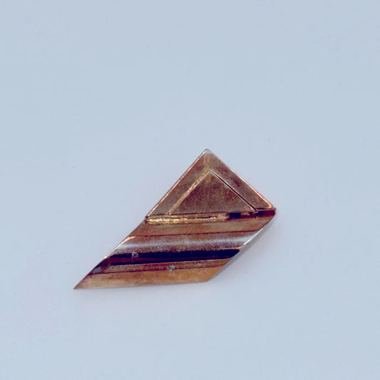Vintage Geometric Gold-Tone Brooch