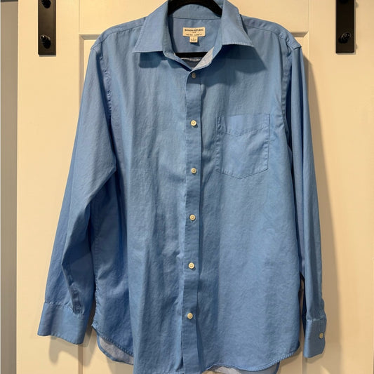 Banana Republic Light Blue Casual Button-Down Shirt Men’s Size L 16-16.5