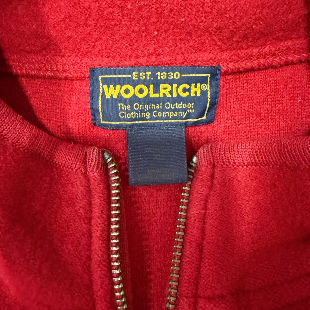 Vintage Woolrich Ruby Red Wool Zip-Up Jacket Ladies Size XL