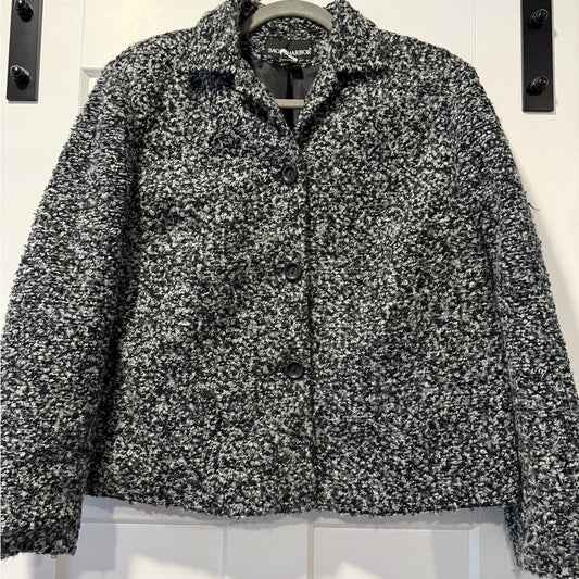 Vintage Sag Harbor Black and White Nubby-Weave Women's Dress Jacket Size 10