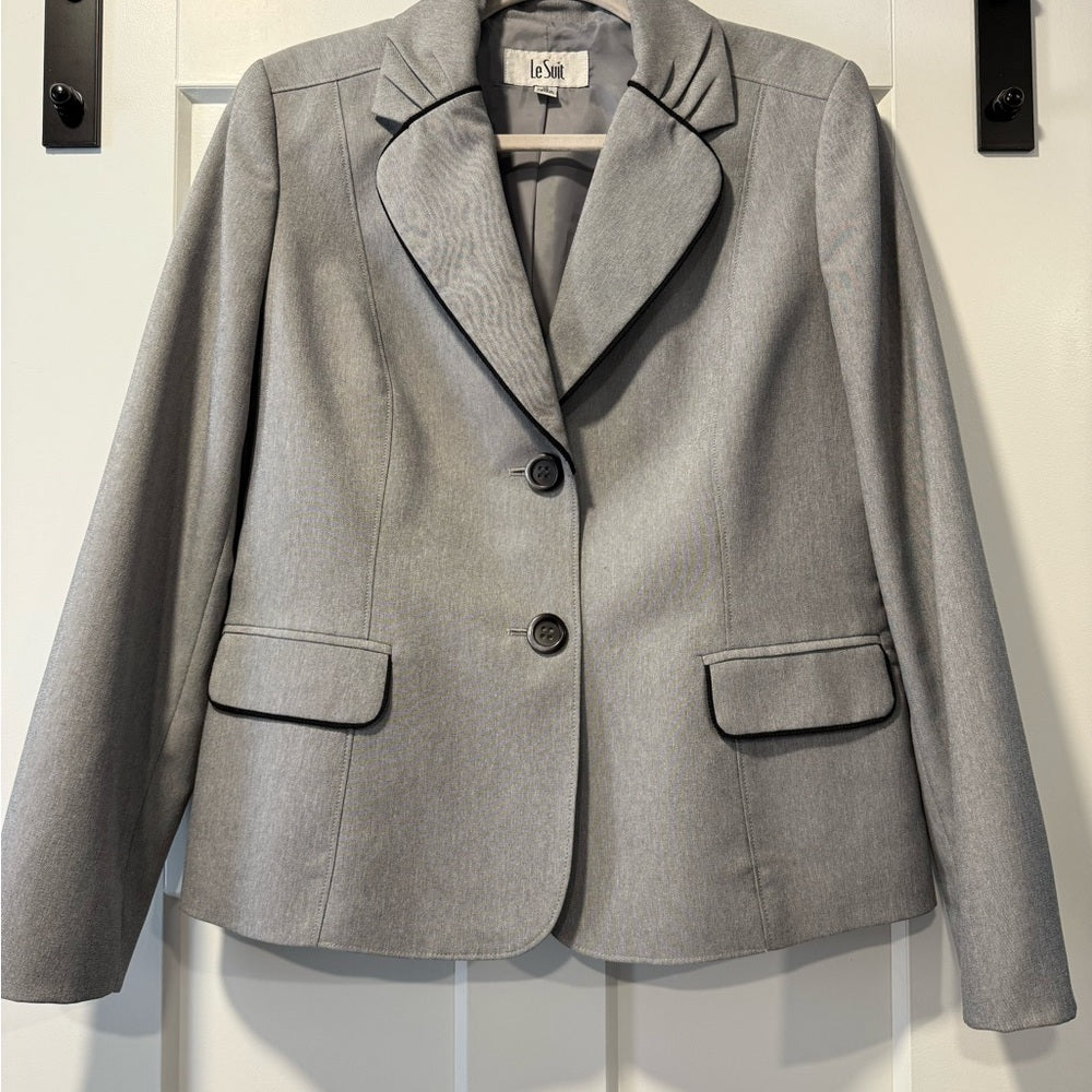 Vintage Le Suit Women's Light Gray Blazer Size 10