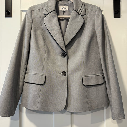 Vintage Le Suit Women's Light Gray Blazer Size 10