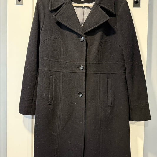 Kenneth Cole Reaction Black Wool Pea Coat Women’s Size 16