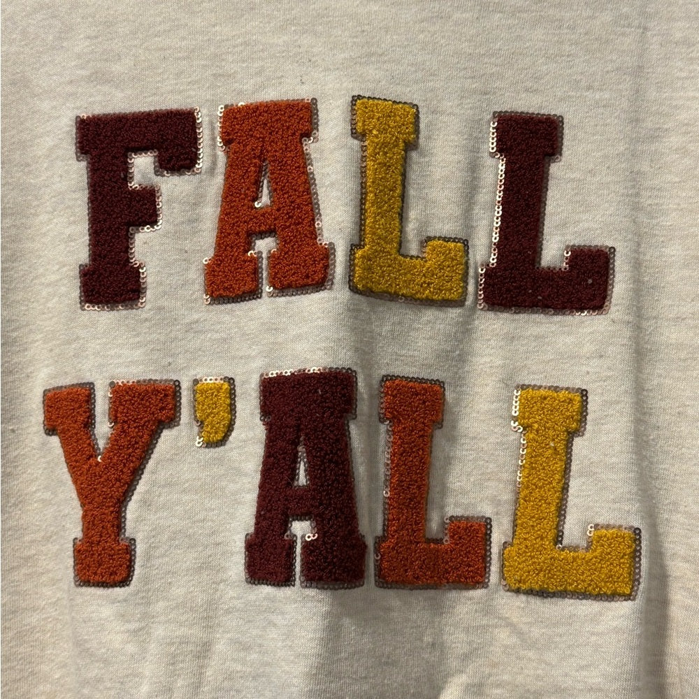 Maurices Fall Y'all Tan Appliqué Lettering Sweatshirt Women’s Size 2X