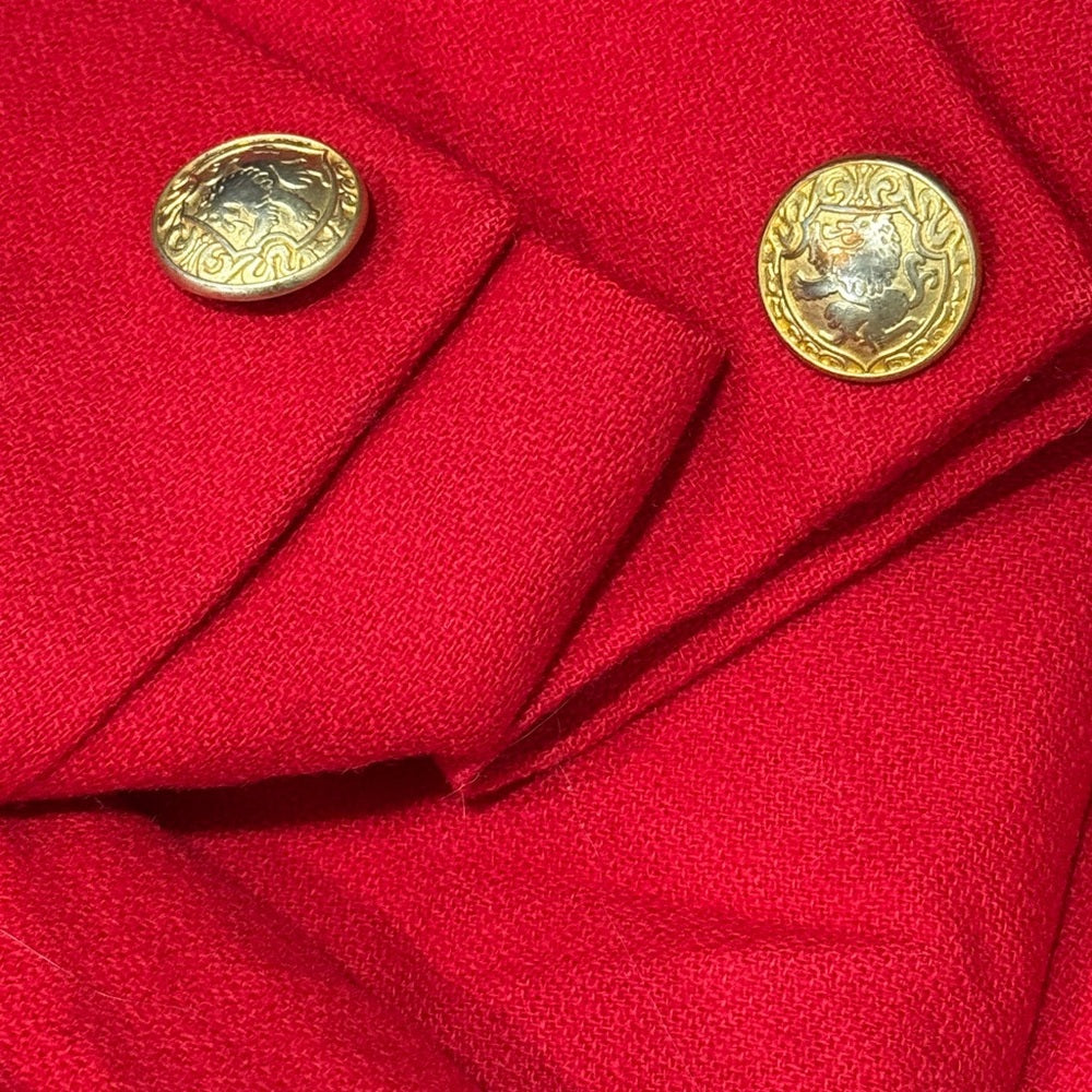 Pendleton Vintage Red Women's Blazer Size 16W With Gold Buttons