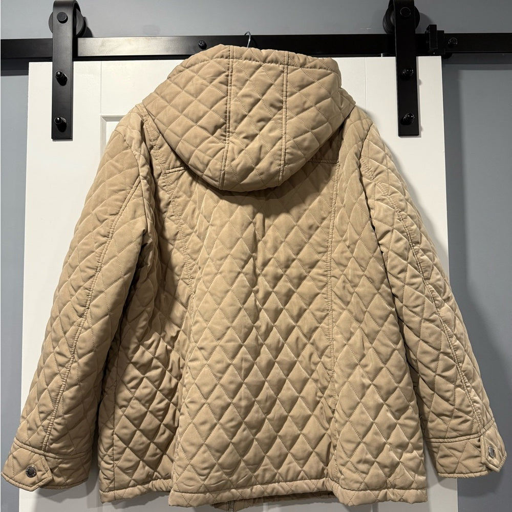 London Fog Women's Quilted Tan Jacket Size XXL