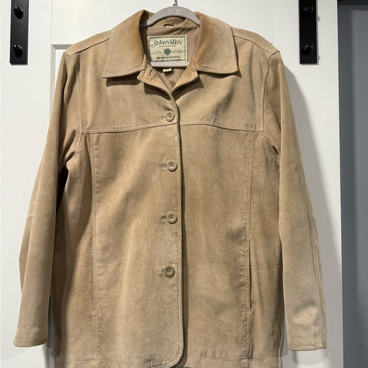Vintage St. John’s Bay Women's Tan Washable Suede Jacket Size Large
