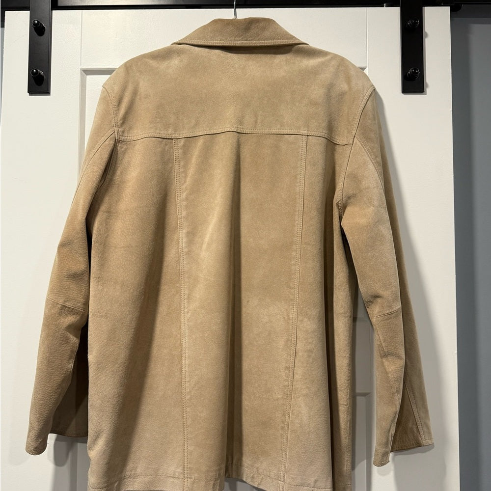 Vintage St. John’s Bay Women's Tan Washable Suede Jacket Size Large