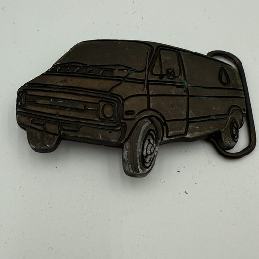 1976 Vintage RMC Van Handcrafted Brass Belt Buckle