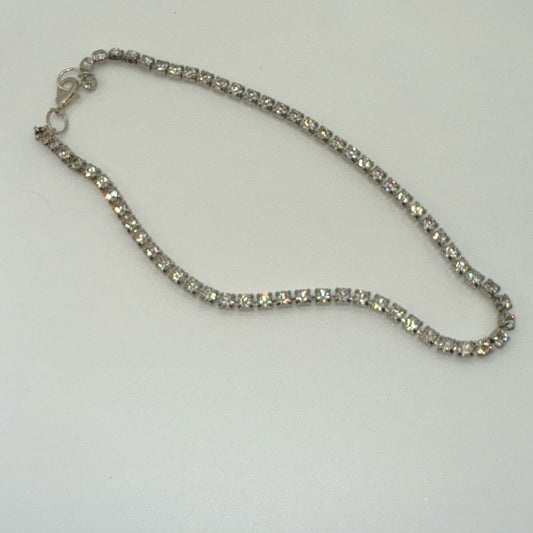 Crystal and Silver-Tone Choker Necklace