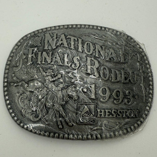 Vintage 1993 Hesston National Finals Rodeo Belt Buckle - sealed