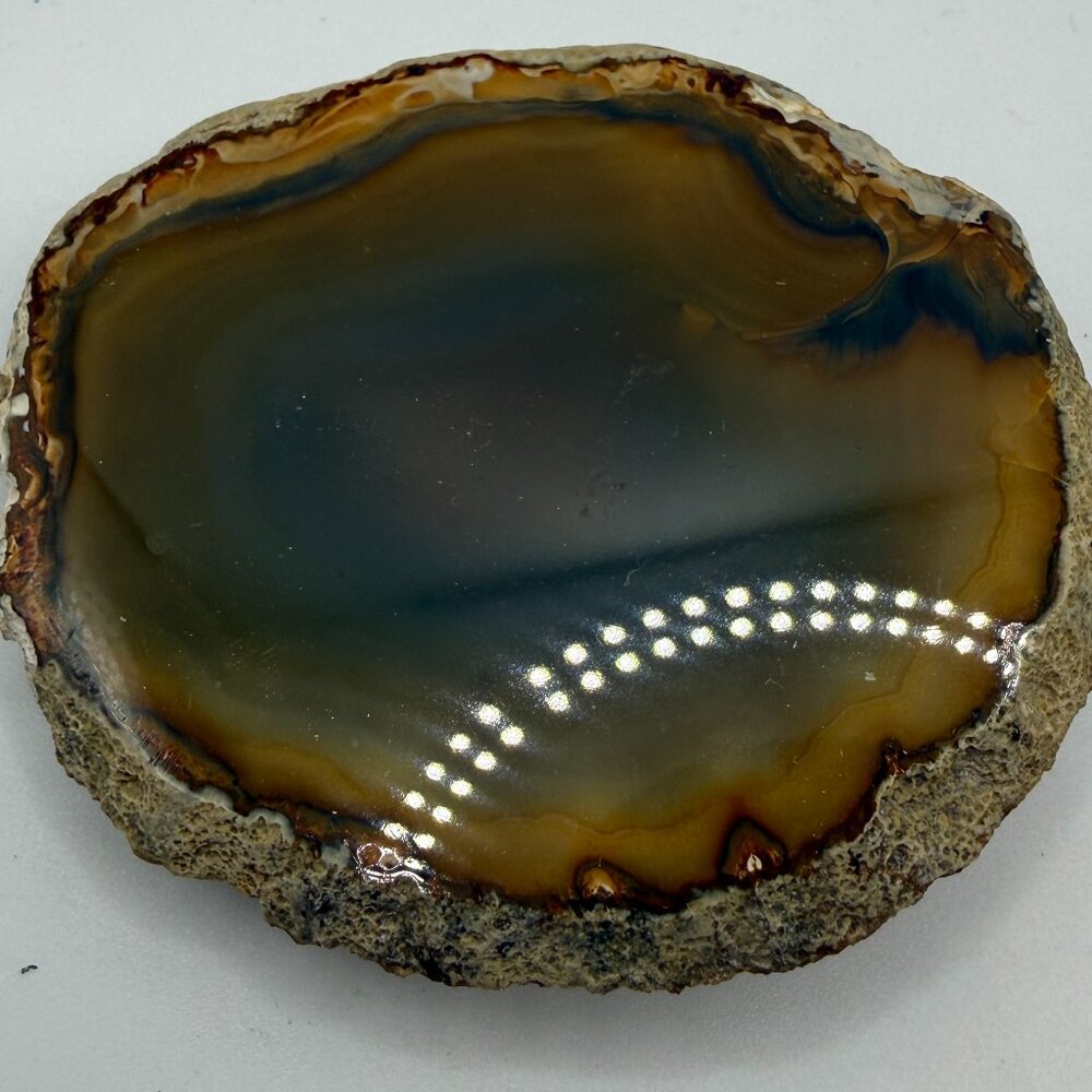 Vintage Polished Rock Slab Cut Belt Buckle
