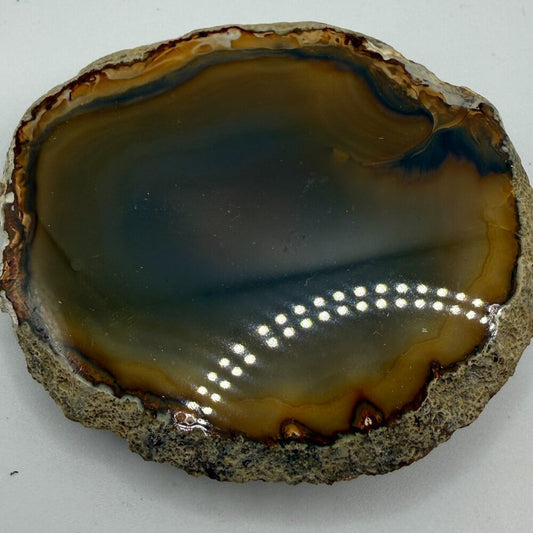 Vintage Polished Rock Slab Cut Belt Buckle