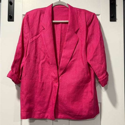 Vintage Elliott Lauren Fuchsia Blazer Ladies Size Large