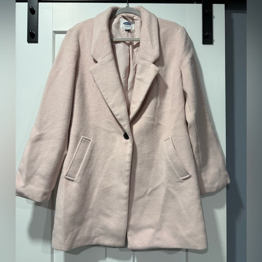 Old Navy Light Pink Wool Pea Coat Ladies Size Medium