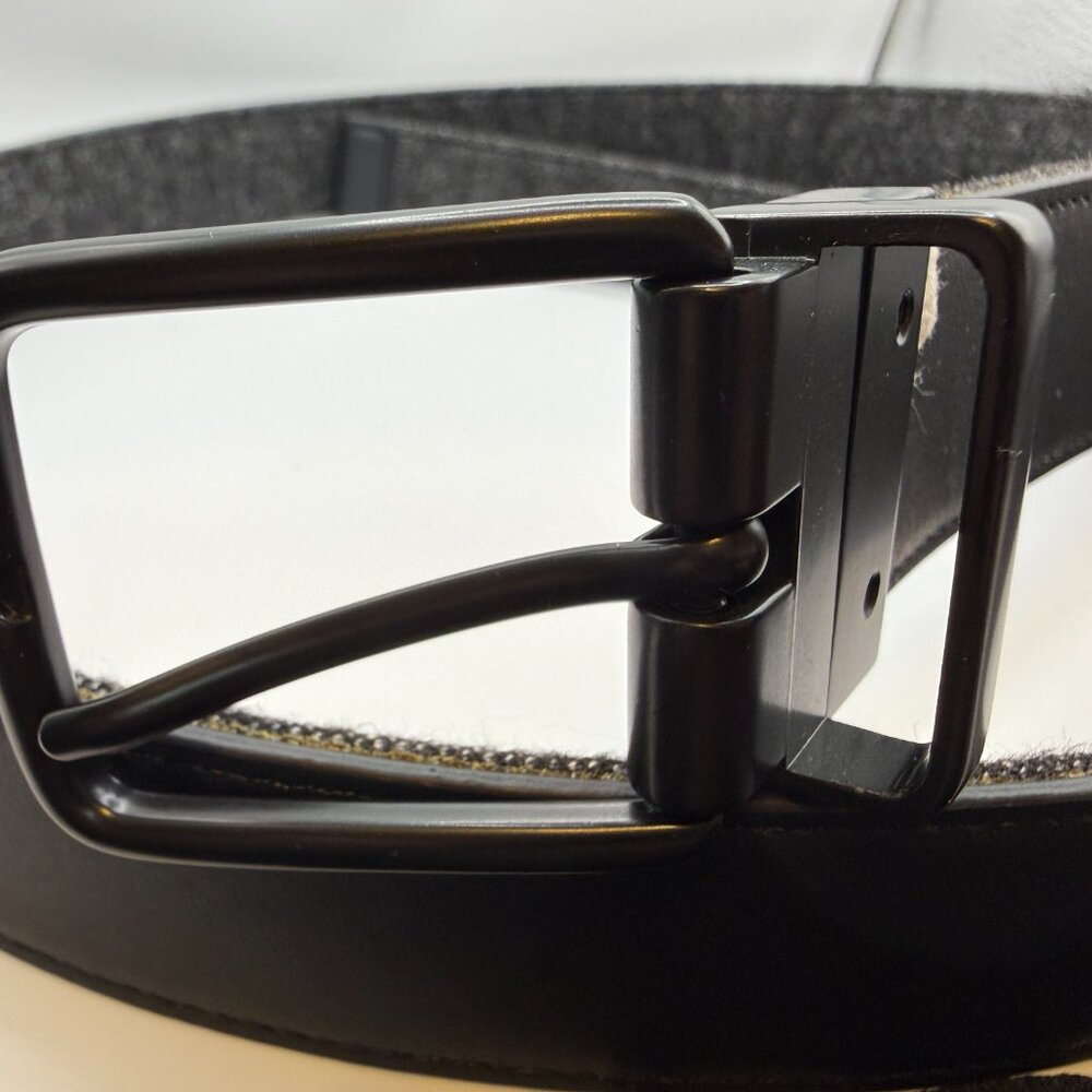 Vintage Men's Convertible Cloth/Leather Black Belt