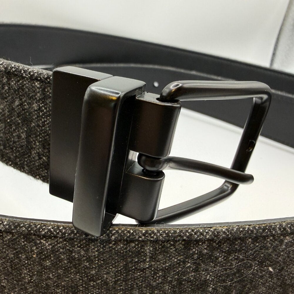 Vintage Men's Convertible Cloth/Leather Black Belt