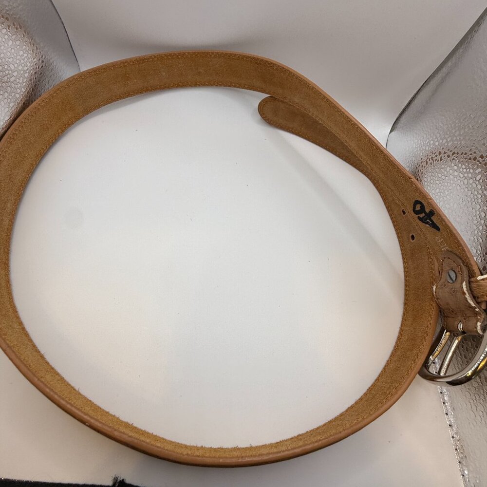 Vintage Tan Leather Western Style Belt