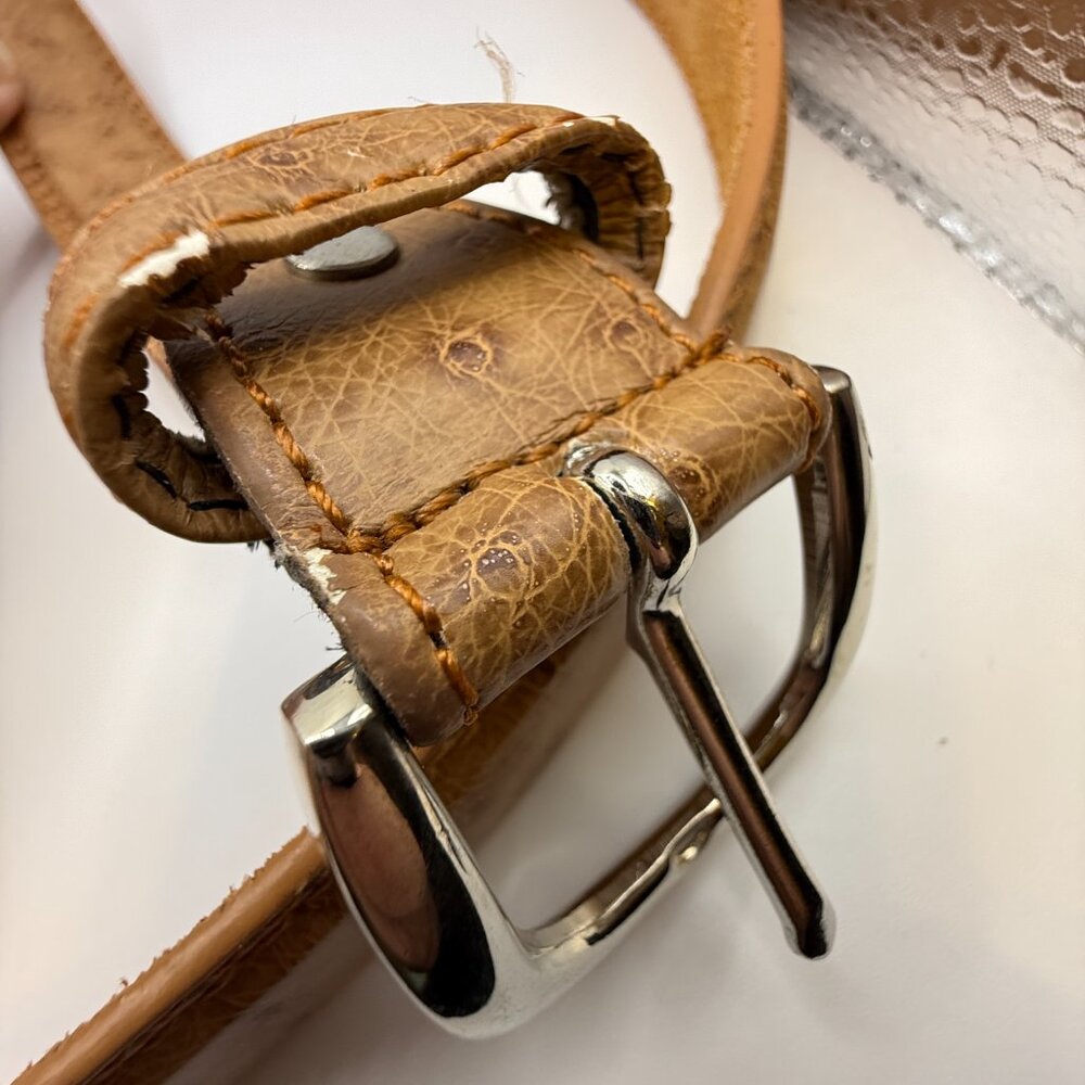 Vintage Tan Leather Western Style Belt