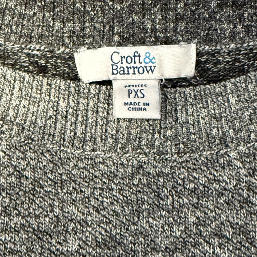 Vintage Croft & Barrow Charcoal Gray and Black Sweater Ladies Petite XS