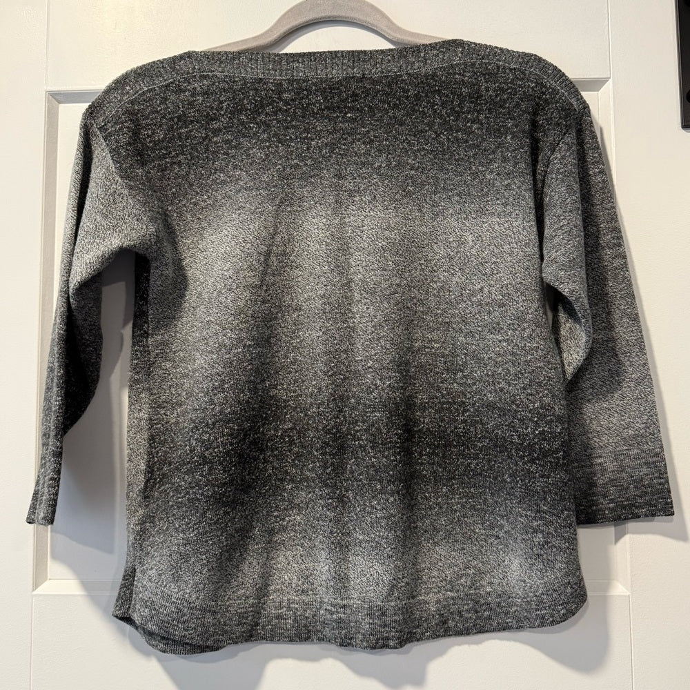 Vintage Croft & Barrow Charcoal Gray and Black Sweater Ladies Petite XS