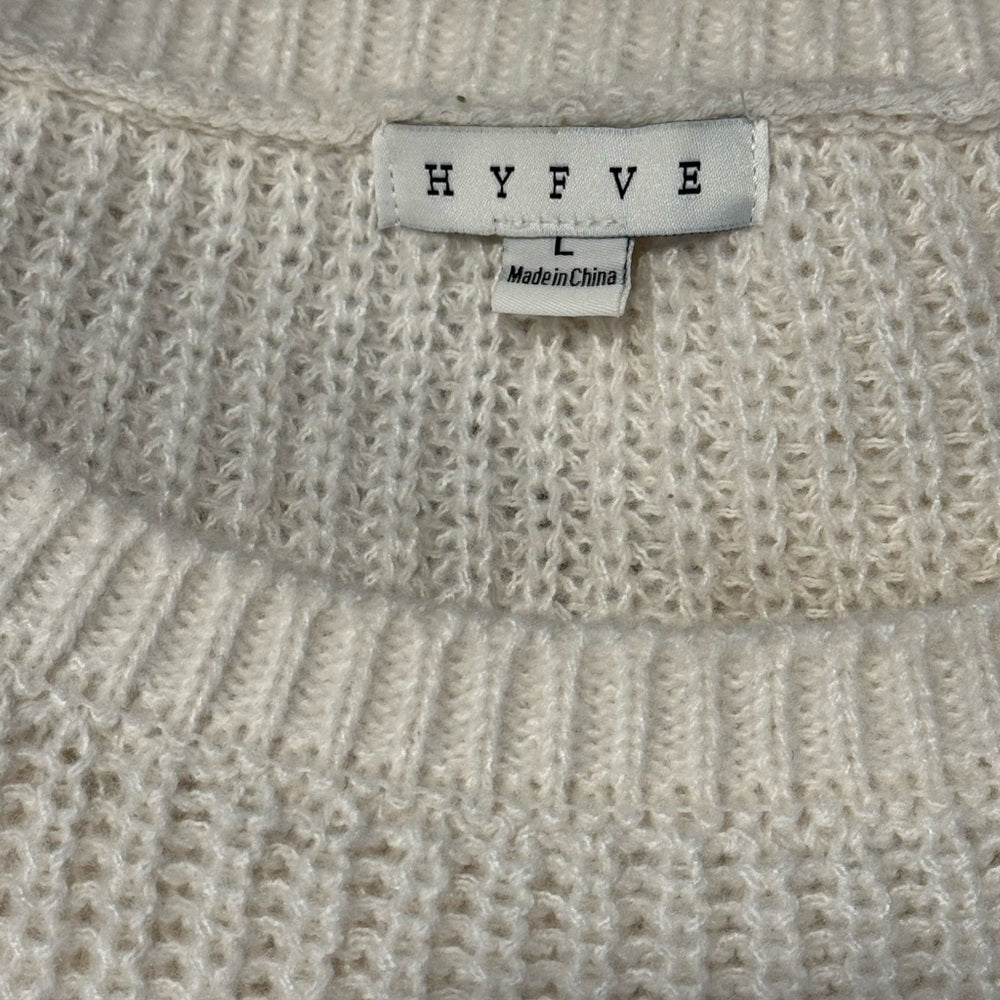 HYFVE Cream Cable Knit Chunky Sweater Ladies Size Large