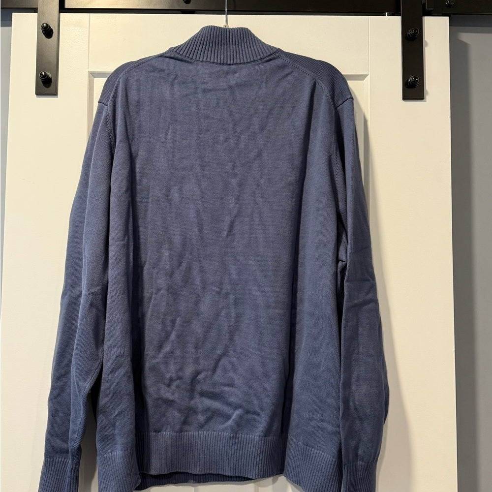 NWT Duluth Trading Co Dusty Blue Quarter-Zip Sweater Men’s Size 3XL