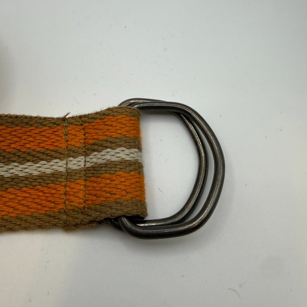 Vintage Rope Style Orange, White & Tan Belt