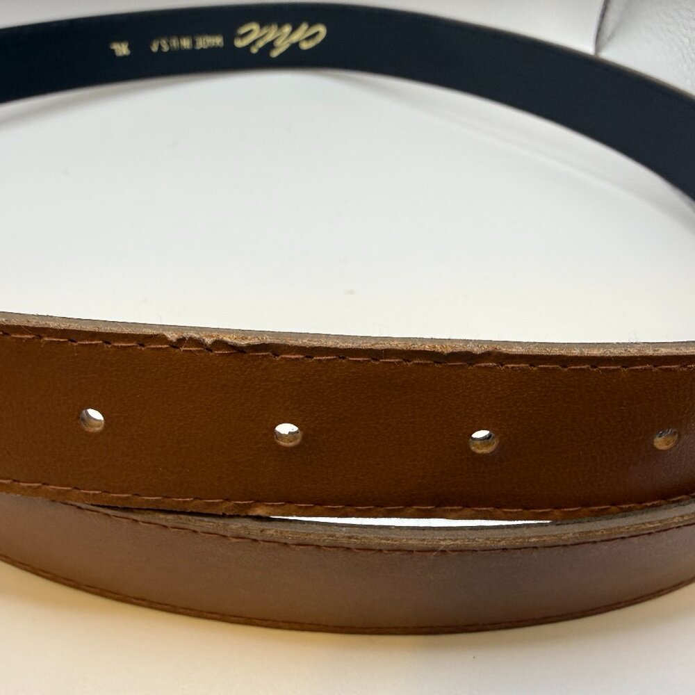 Vintage Women's Brown Leather Chic Belt XL