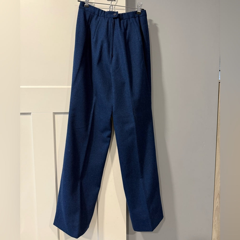 Vintage Pendleton Dark Navy Blue Wool Pants Ladies Size 10