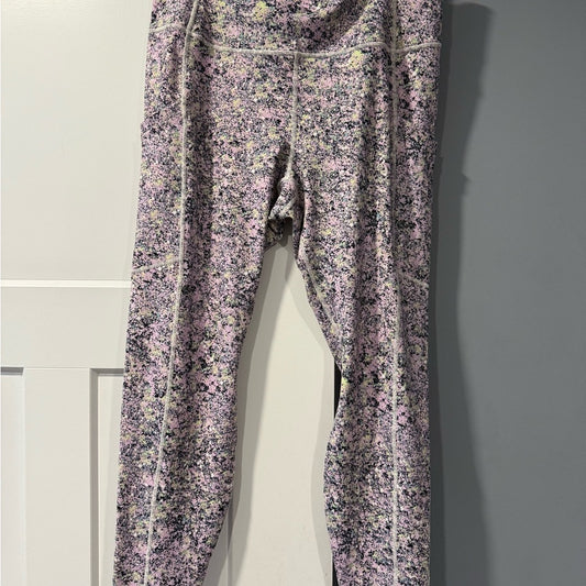NWT Fabletics Lavender and Black Speckled Leggings Ladies Sz XXL