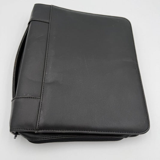 Vintage Black Leather Foray Portfolio