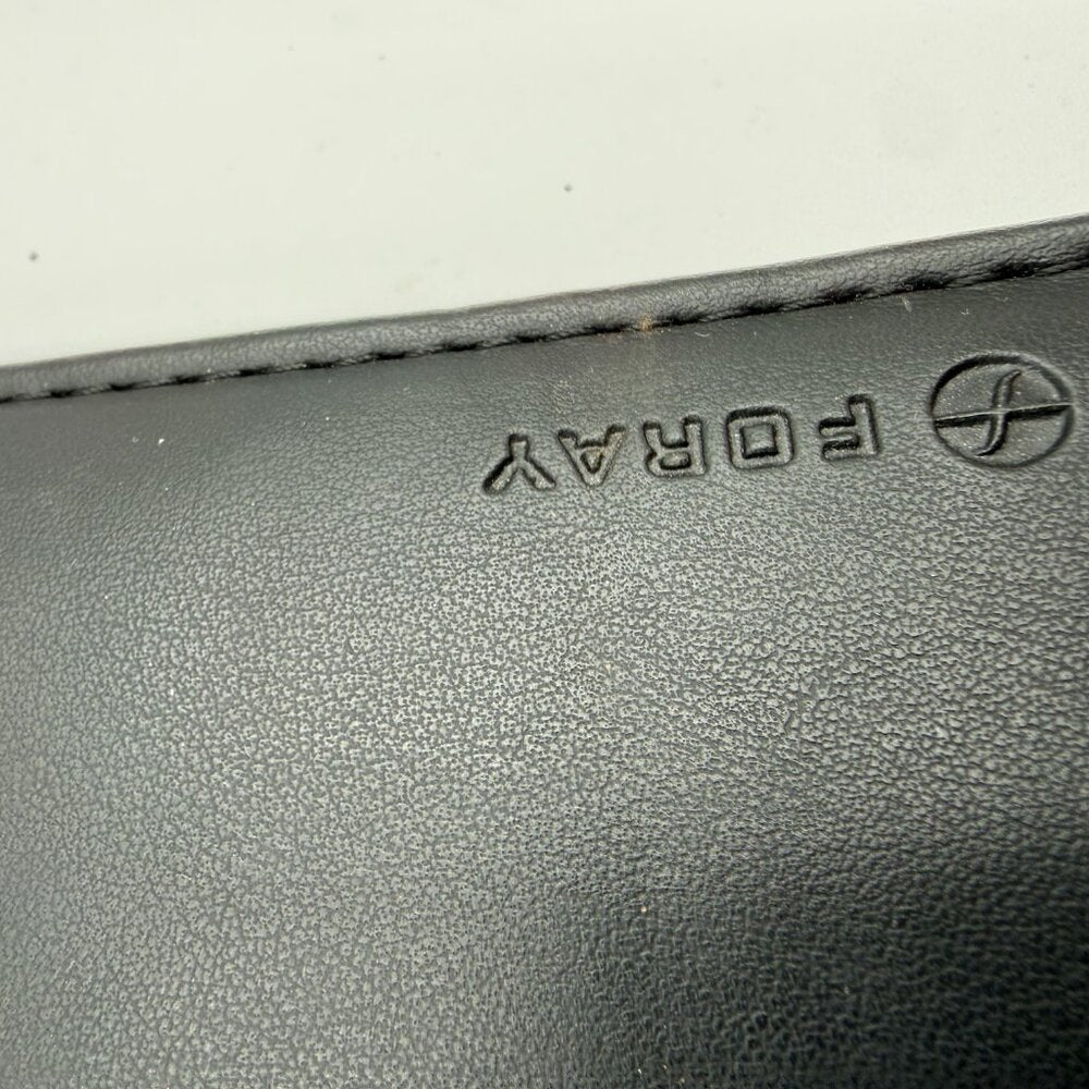 Vintage Black Leather Foray Portfolio