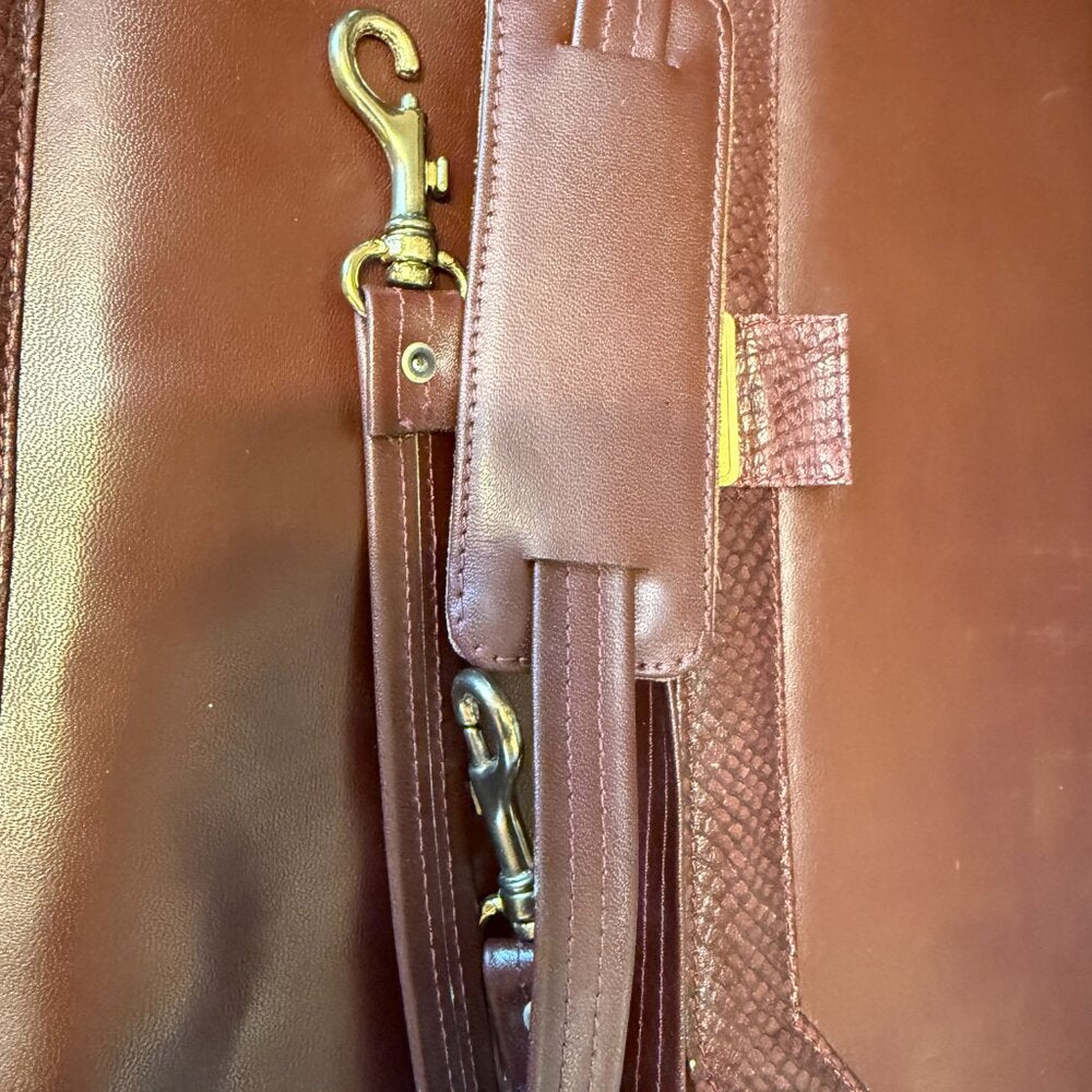 Vintage brown leather attaché bag