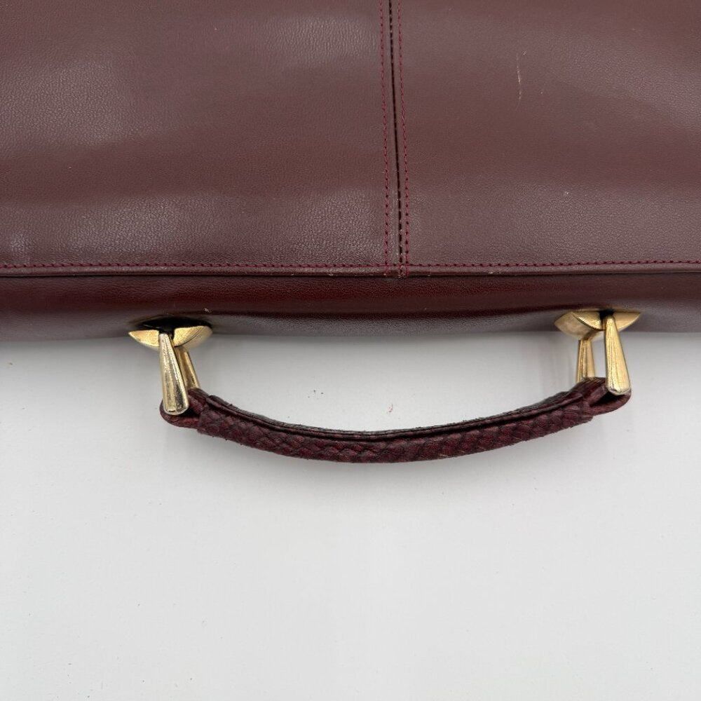 Vintage brown leather attaché bag