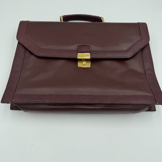 Vintage brown leather attaché bag
