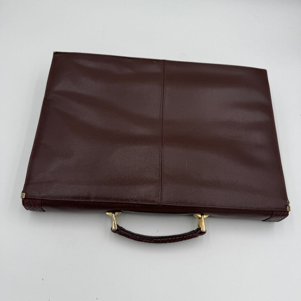 Vintage brown leather attaché bag