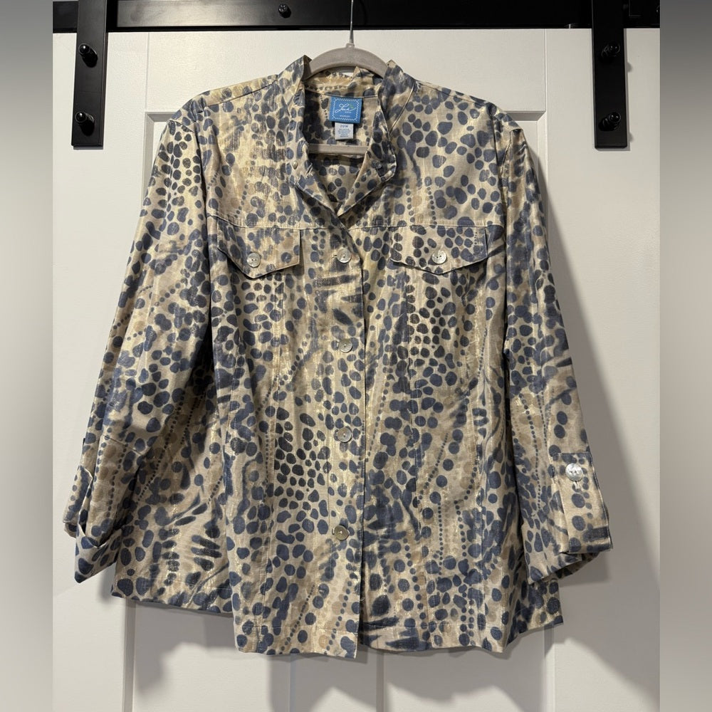 Laia Lane Black and Tan Shimmer Top Women’s Size 20 W