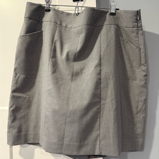 LOFT Gray Classic Pencil Skirt Ladies Size 16