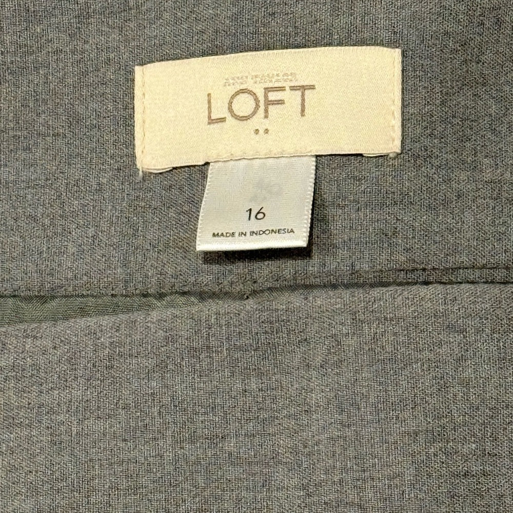 LOFT Gray Classic Pencil Skirt Ladies Size 16