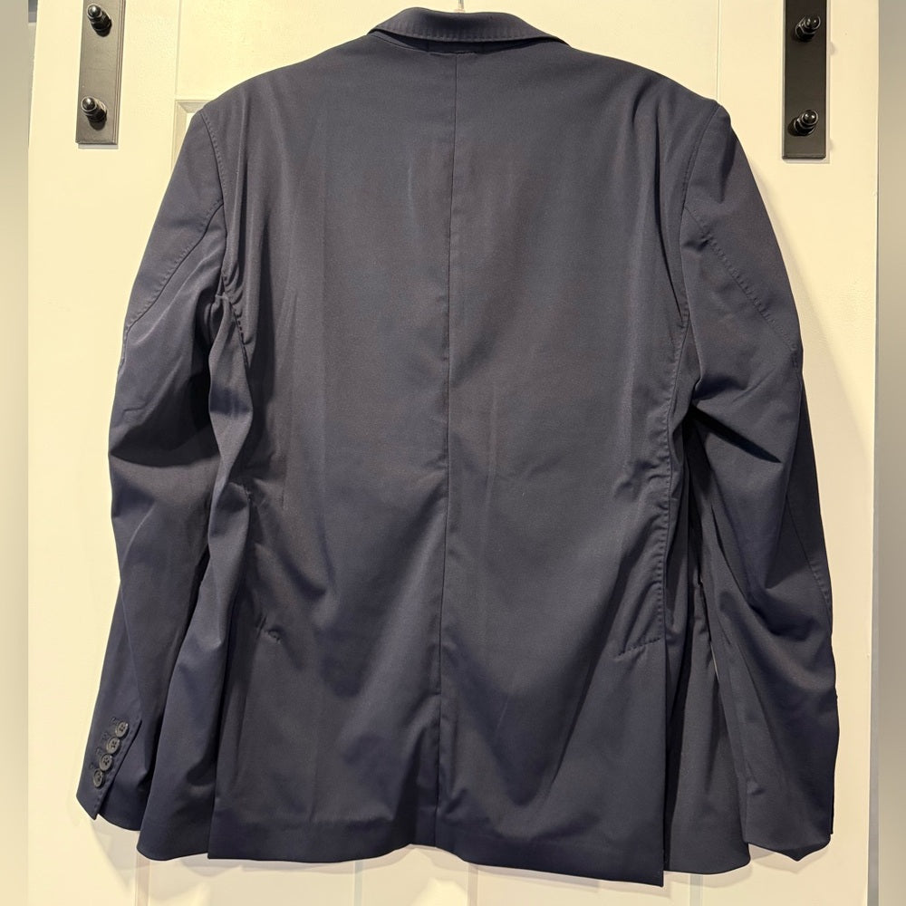 Murano Performance Navy Blue Men's Stretch Blazer Size Large Slim Fit