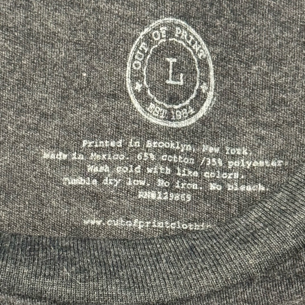 Vintage Out of Print Tees Sherlock Holmes Heather Gray T-Shirt Size Large