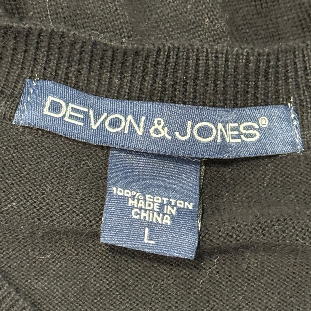 John Deere Black Knit Sweater Vest Men’s Size Large
