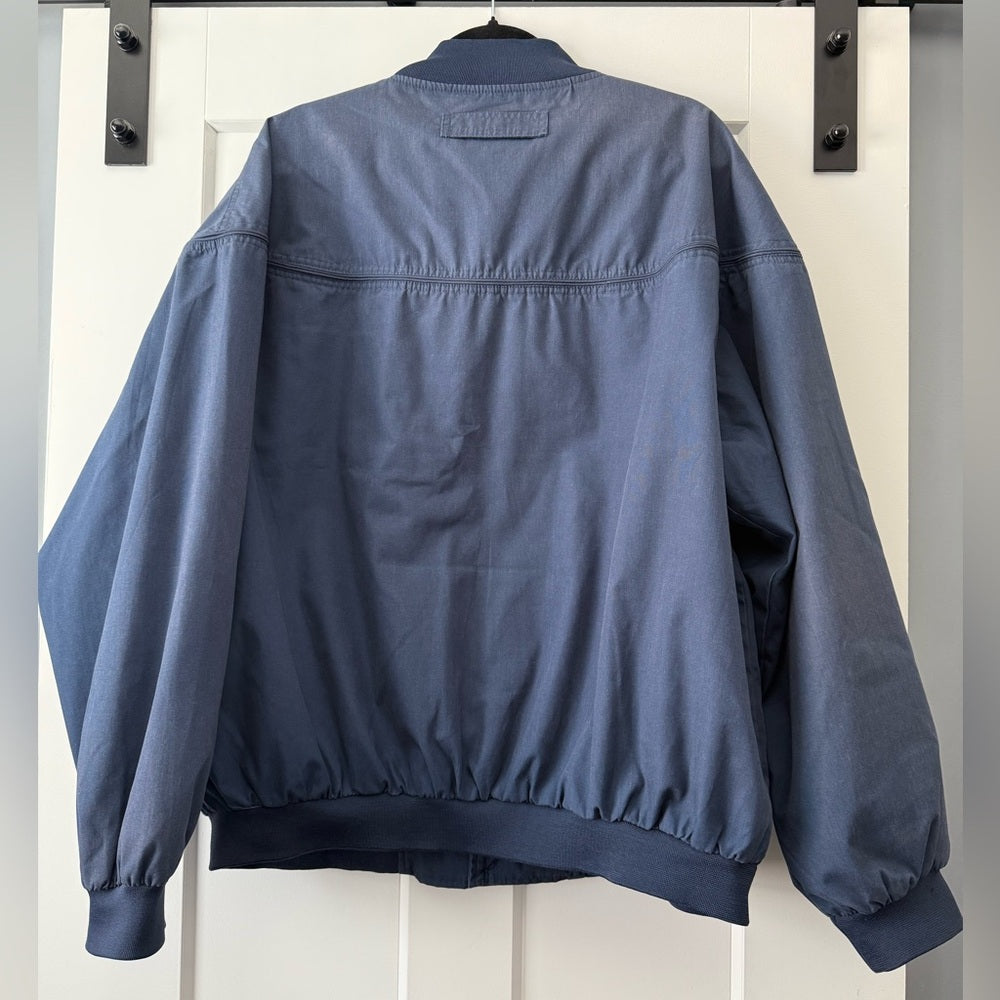 Vintage  Windbreaker Men's Blue Bomber-Style Jacket Size XXL