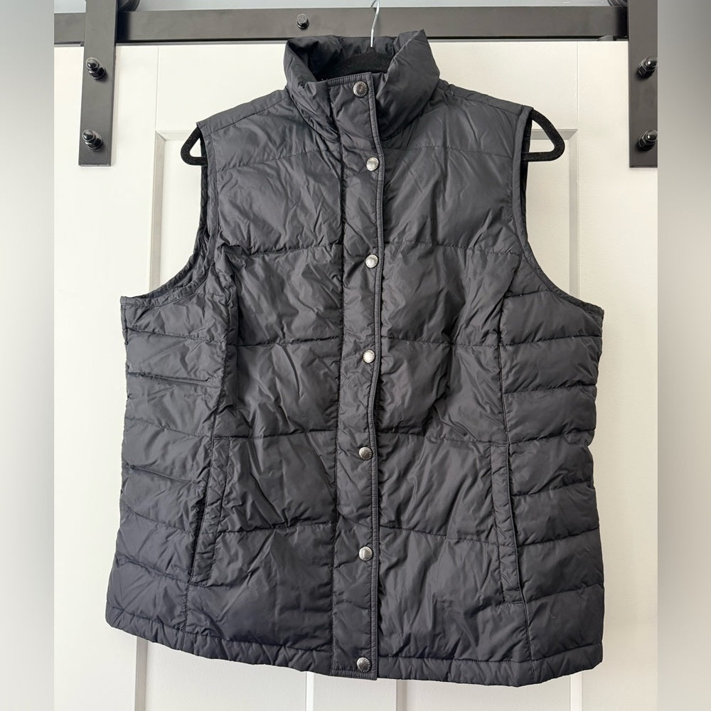 Lands' End Dark Navy Blue Quilted Vest Ladies Size XL (18)