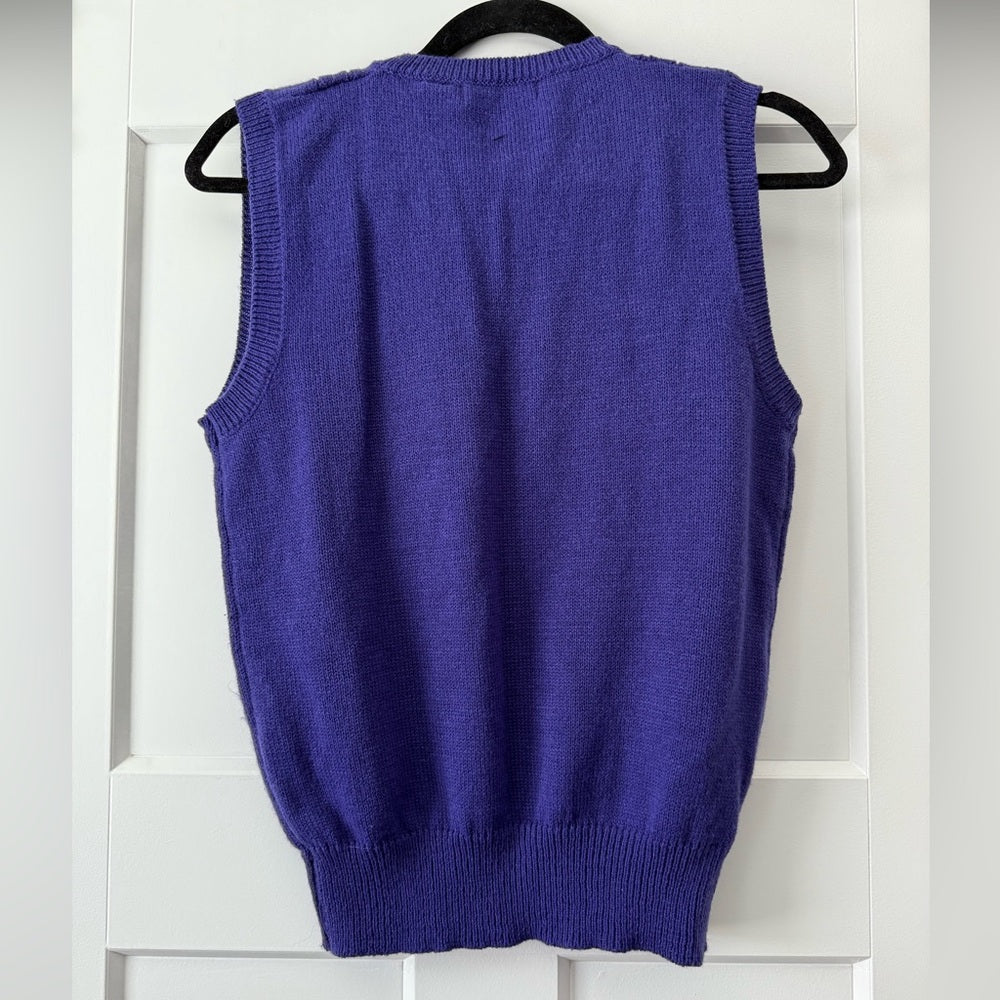 Vintage Alison Craig Purple Sweater Vest Ladies Size Small
