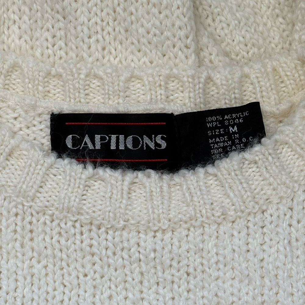 Vintage Soft and Cozy Cream Sweater by Captions Ladies Size Medium