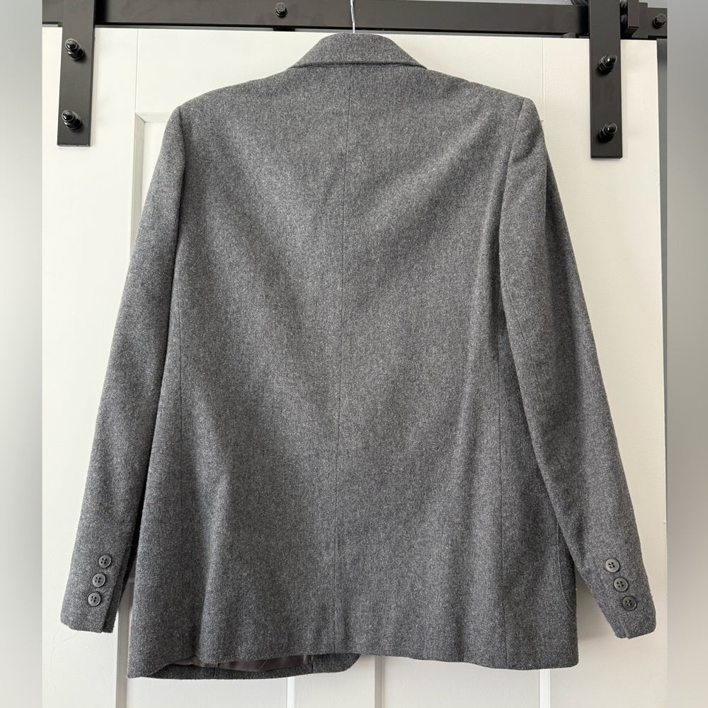 Vintage Classic Gray Wool Blazer by Stefanie Ladies Size 10