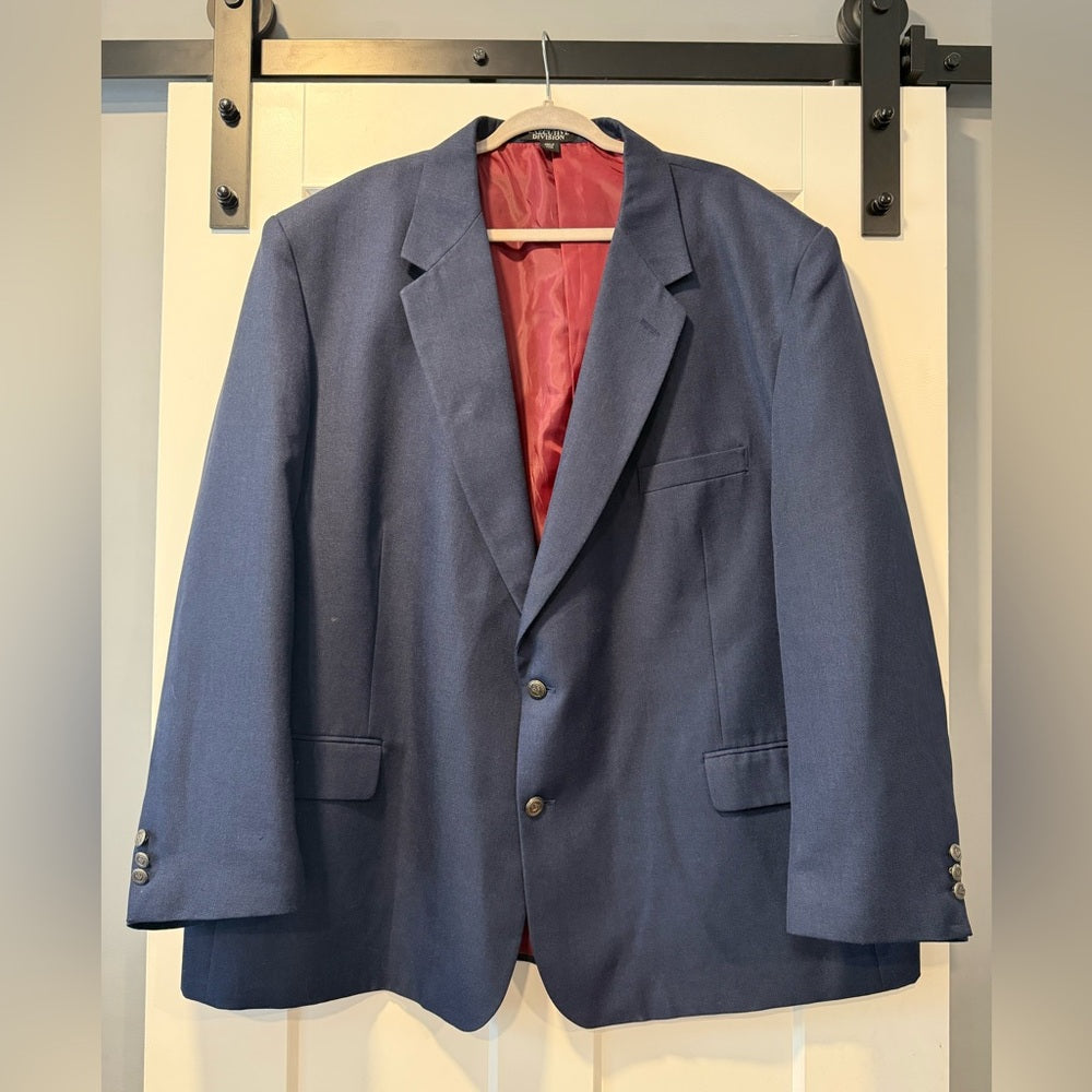 Men's Navy Blue Blazer by Haband Executive Size 56 Regular